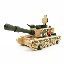 木质迷彩坦克仿真军事模型儿童音乐玩具车景区热销工艺品摆件批发