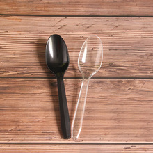 厂家直销低价批发一次性PS材质塑料勺大勺S-2 蛋糕勺布丁勺