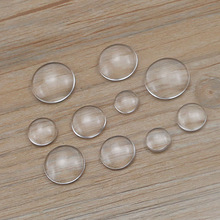 时光宝石玻璃贴片 圆形 DIY饰品配件 冰箱贴白胚片现货批发