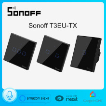 SONOFF T3EU123C-TX手机远程控制wifi智能墙壁开关86型欧规面板