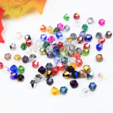 镀彩水晶菱形玻璃珠子DIY手工制作串珠散珠材料自制发饰 饰品配件