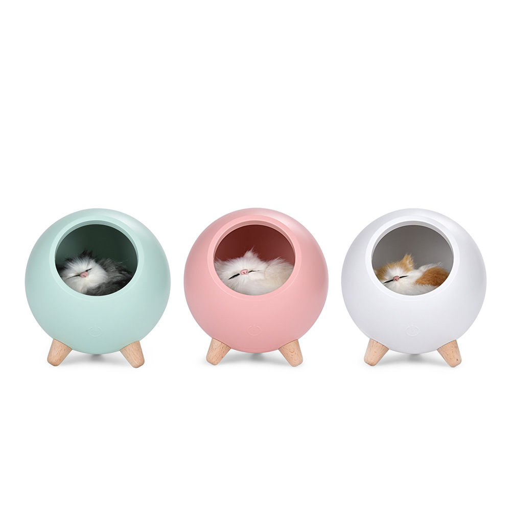 Creative Cute Pet Night Light Bluetooth Speaker Gift Decoration Dormitory Bed Good-looking Eye Protection Ambience Light Small Night Lamp