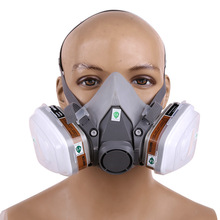 跨境批发橡胶过滤式喷漆用防护面罩工业6200防毒面具