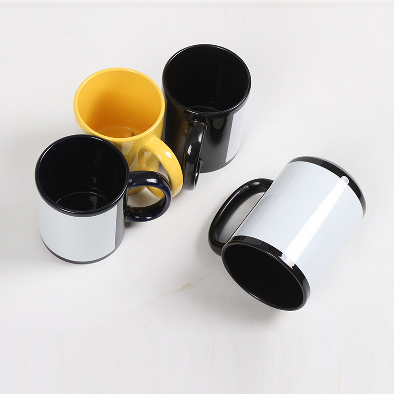 Mug Thermal Transfer Cup Coated Mug Color DIY Cup Scraping White Flower Paper Color Cup Factory Supply