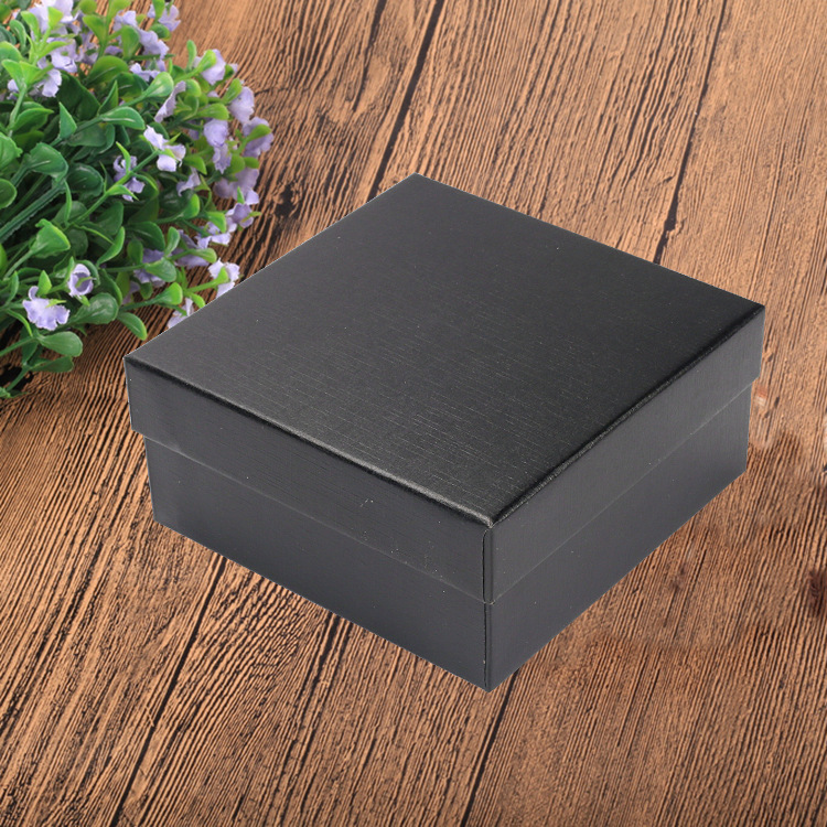 厂家天地盖皮带盒子包装盒钱包盒腰带盒子正方形黑色皮带盒现货