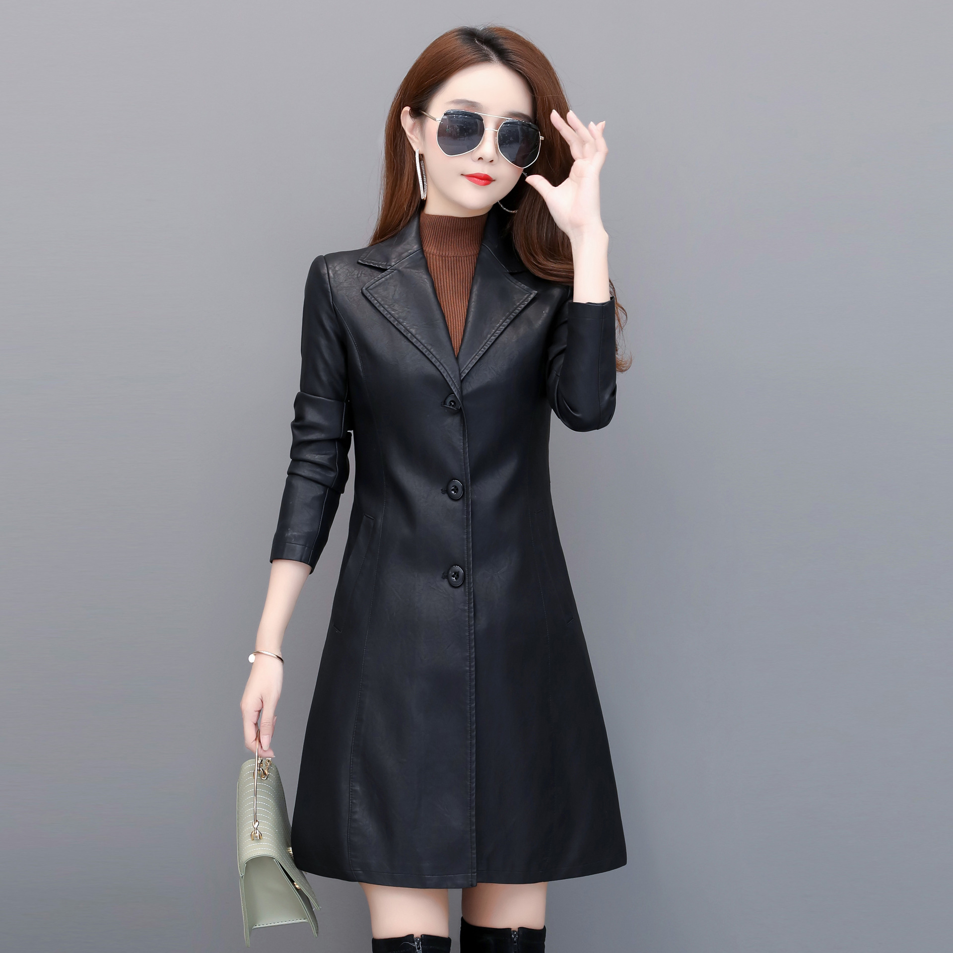 0成交449件2024卡芙兰帝韩版女装新款皮衣女pu皮外套女士皮夹克潮流