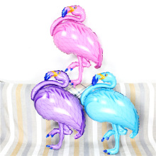 大号粉火烈鸟铝膜气球异形动物造型气球批发婚礼生日派对装饰
