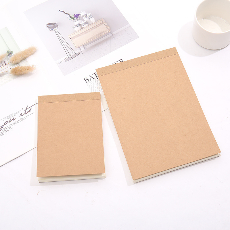 工厂直销a5a6软抄便签本经典牛皮纸道林纸无印刷记事本涂鸦草稿本