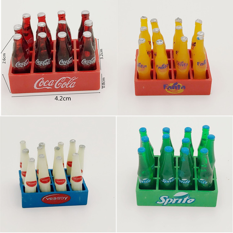 dollhouse1:12微缩迷你饮料汽水食玩配件模型场景仿真黏土娃娃屋