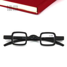创意方框老花镜 新款正方形框架眼镜 哑光黑色老年阅读眼镜