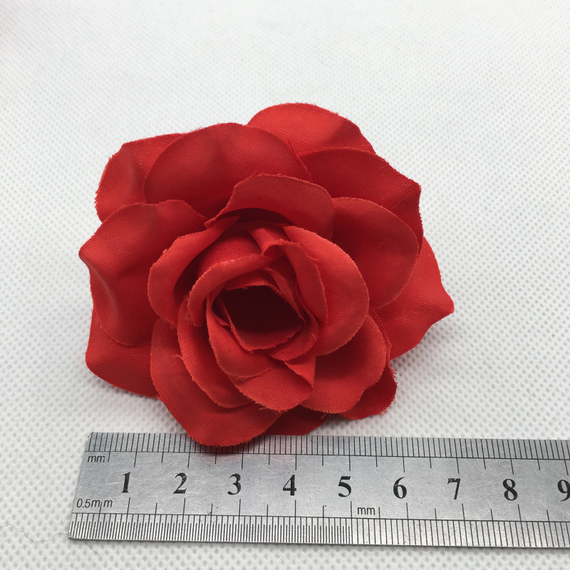 Simulation Rose Perianth Raw Silk Flower Wedding Celebration Flower Wall Background Decorative Flower Arrangement Fake Flower Raw Silk Flower Head