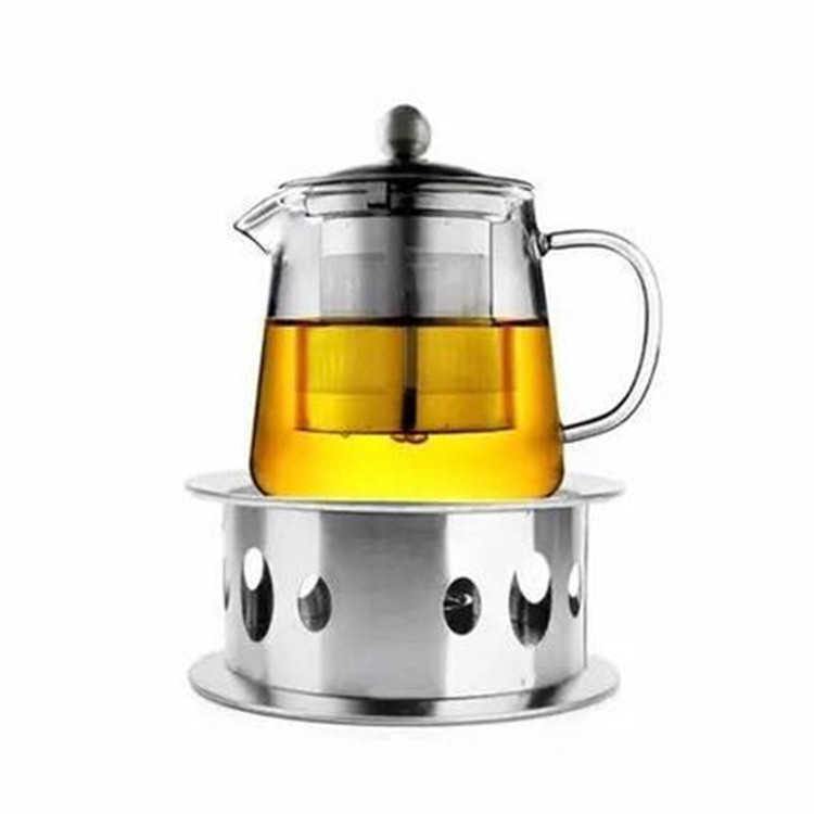 源头厂家不锈钢日式暖茶器圆形泡茶器蜡烛底座温茶器加热器茶座
