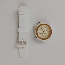 卡适合西欧手表配件适用女表带黑白色LRW-250H树脂表带胶带手表链