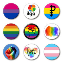 能逗T29 彩虹徽章同志胸章LGBT同性恋胸针爱与和平饰品跨境亚马逊