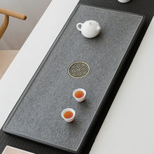 天然乌金石茶盘套装桌面茶台嵌入办公室家用简约天然石头厂家代发