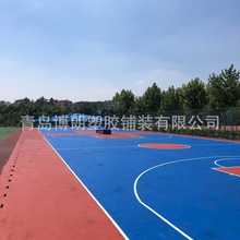 厂家销售篮球场建设 室外硅PU篮球场 室内硅PU塑胶球场 硅PU场地