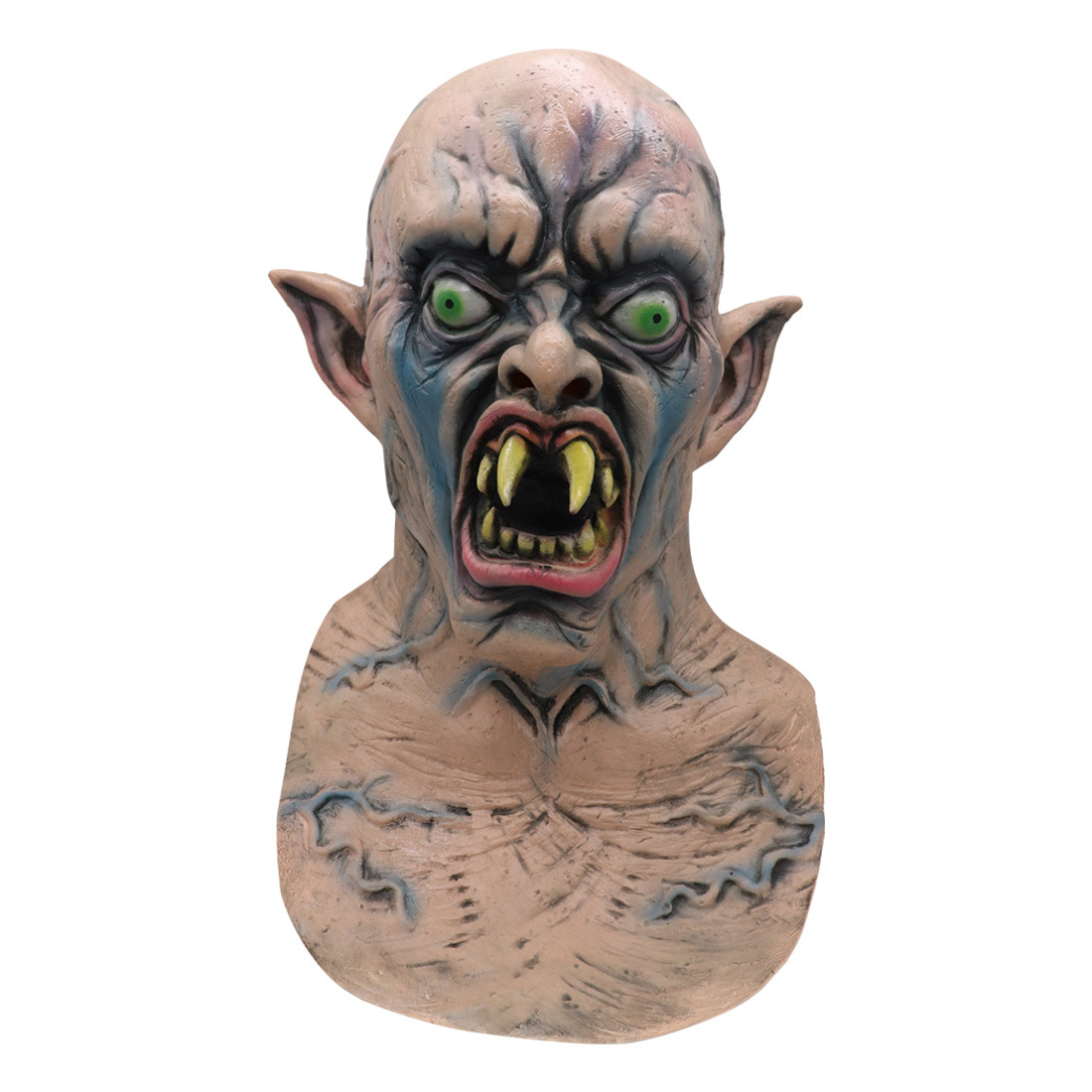 2022新款恐怖面具 万圣节乳胶面具头套 僵尸角色扮演怪兽头套批发
