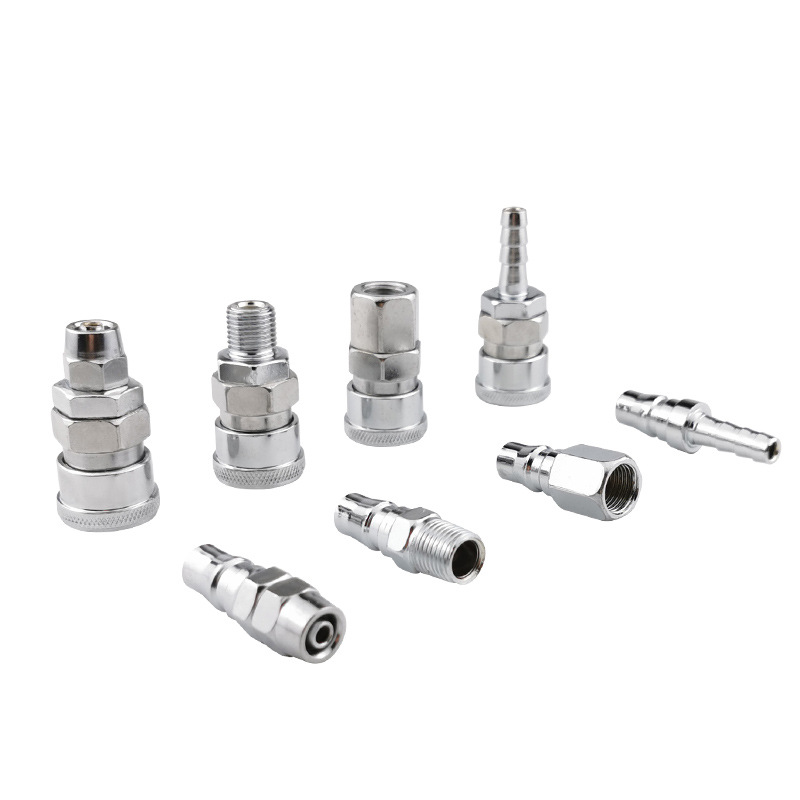 Pneumatic C- Type Quick Connector Self-Locking Air Pipe Connector SP/SM/Pp/PM/SF/Sh Air Compressor Quick Plug Connector