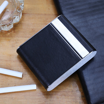 新款热卖男士金属包皮烟盒 烟包 名片夹卡片收纳卡夹 可logo-阿里巴巴