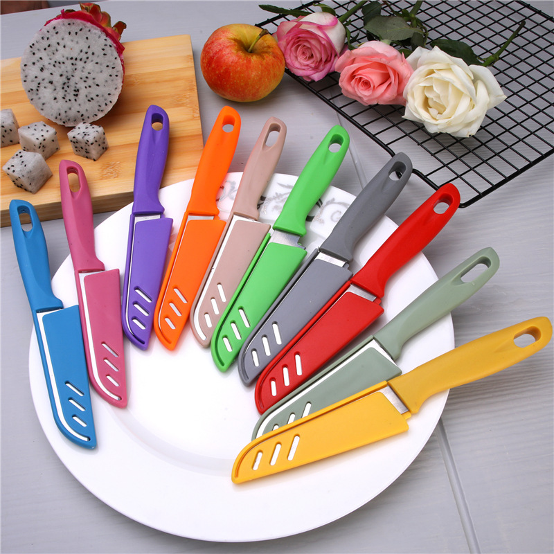 Candy Color Fruit Knife Stainless Steel Peeler Portable Knife Peeler Kitchen Gadget Apple Cutting