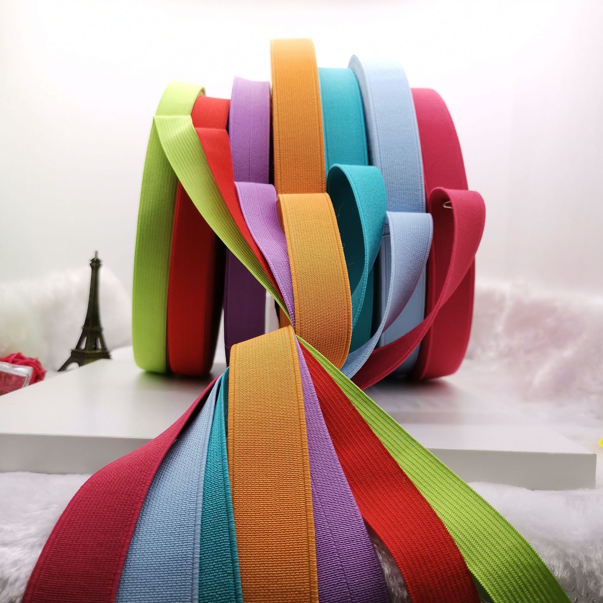 现货针织彩色松紧带20mm宽 30种颜色挑选 6分箱包手袋diy裤头带专