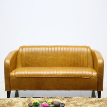 现代简约轻奢金色餐厅沙发[SP-KS390] 主题餐厅奶茶店布艺卡座
