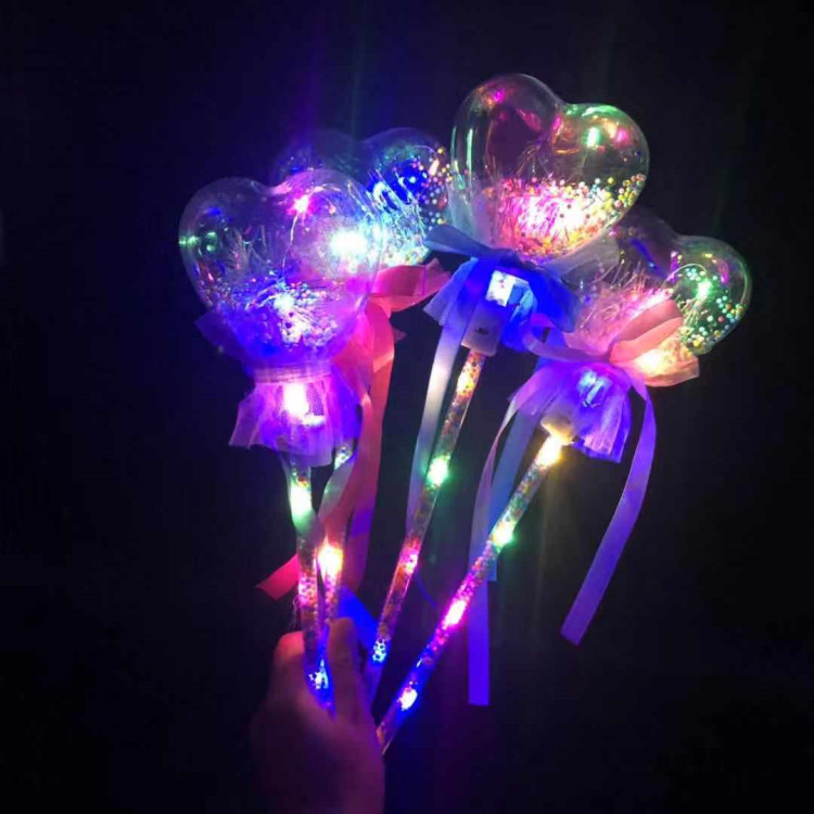 Children's Bounce Ball Glow Stick Star Sky Ball Magic Wand Fairy Glow Stick Stall Toy Push Activity Small Gift