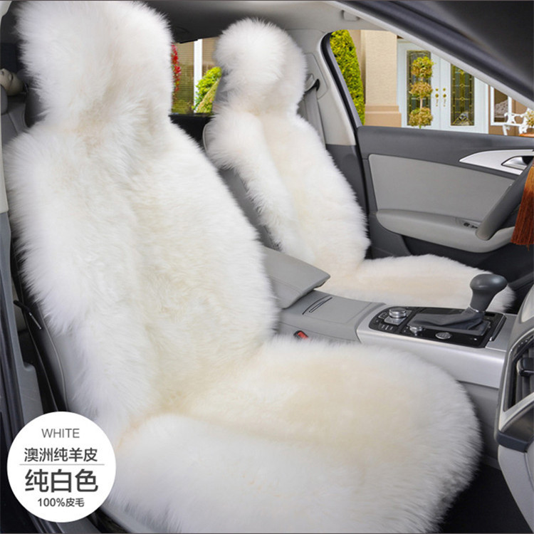 新款冬季羊毛汽车坐垫长毛绒加厚座套皮毛一体汽车坐垫跨境供应