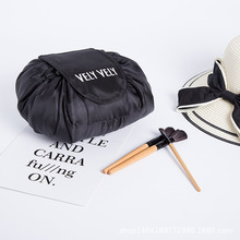 跨境刺绣懒人化妆包抽绳束口袋便携化妆品收纳包袋旅行化妆包