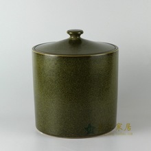 景德镇陶瓷器茶叶末罐子10斤普洱茶饼罐储物罐小号茶叶罐茶缸批发