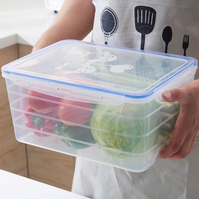 商用大容量保鲜盒塑料冰箱收纳盒水果蔬菜存储食品冷冻冷藏储物盒