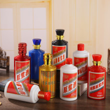 厂家批发500ml白瓷酒瓶白酒瓶一斤装玻璃酒瓶 空酒瓶陶瓷酒瓶包装