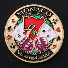 2024硬币外国币金币赌城摩纳哥好运硬币lucky数字777外贸纪念币
