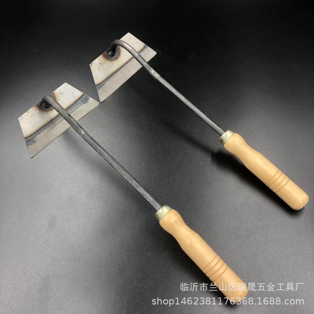 厂家直供木柄小锄头 单用锄头锄地农用工具 园林园艺木柄小锄头