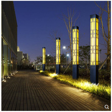 LED太阳能路灯户外广场公园景观庭院灯3米4米高杆灯方形景观灯