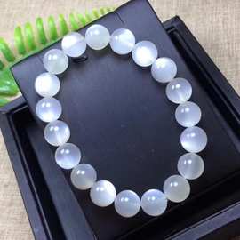 天然白月光手链 太阳石 白色拉长石手串 天然水晶女款礼物批发
