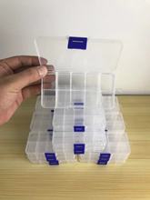 透明塑料小首饰归类渔具收纳小积木颗粒收纳盒透明10格装胶水固定