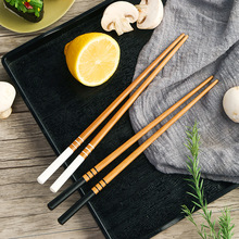 创意五双礼盒筷批发日式漆画筷 和风竹筷便携式料理家用尖头筷子