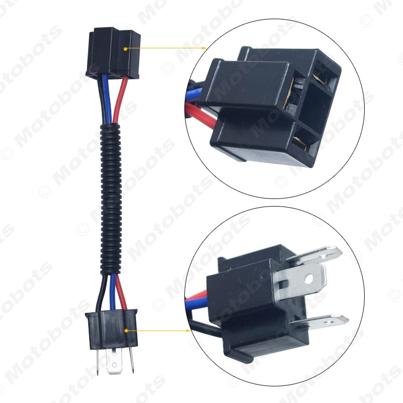 汽车led/hid灯双头公母延长对插连接线 大灯接插件h4灯座线转接线