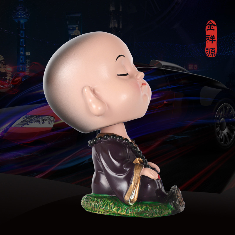 Resin Head-Shaking Doll Factory Car Spring Shaking Head Doll Cartoon Ornaments TikTok Facial Expression Bag Doll Factory