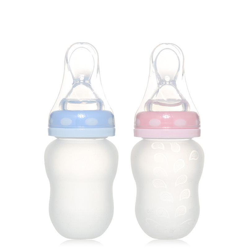 creative multifunctional rice paste bottle squeeze type 180ml wide mouth silicone nursing bottle maternal and child supplies wholesale