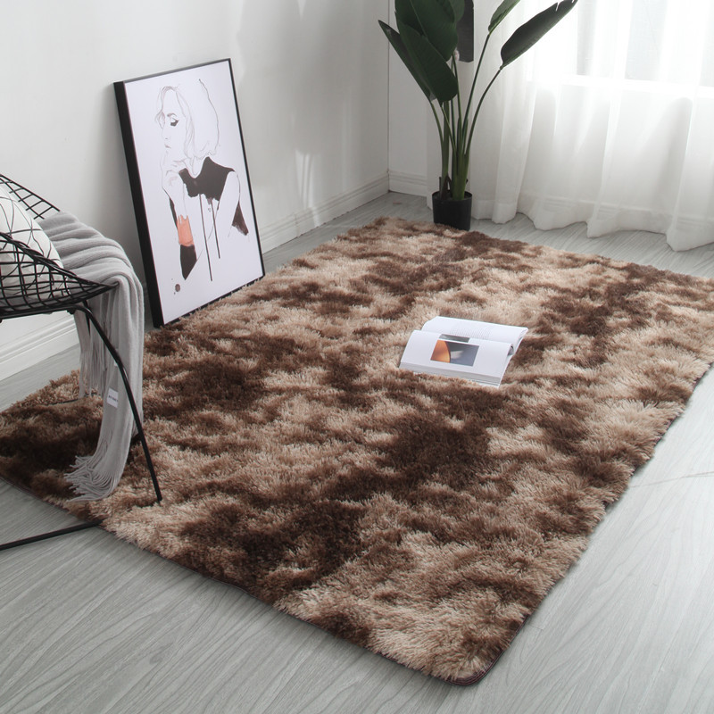 Cross-Border Tie-Dye Carpet Living Room Coffee Table Pad Internet Celebrity Long Wool Modern Full-Shop Bedroom Bedside Blanket