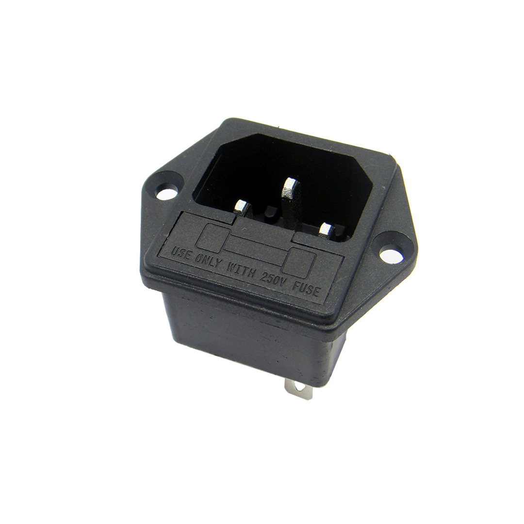 专业生产高品质全铜ac插座品字插座带保险位 带耳朵 大电流耐高温