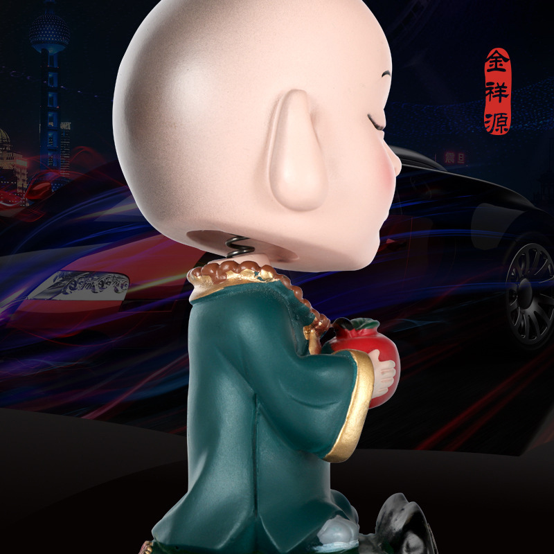 Resin Head-Shaking Doll Factory Car Spring Shaking Head Doll Cartoon Ornaments TikTok Facial Expression Bag Doll Factory