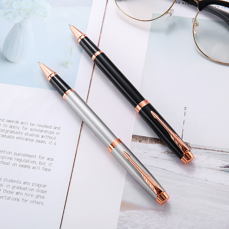 Business Metal Roller Pen Advertising Campaign Gift Pen Office Student Handwriting Gel Pen Printing Logo
