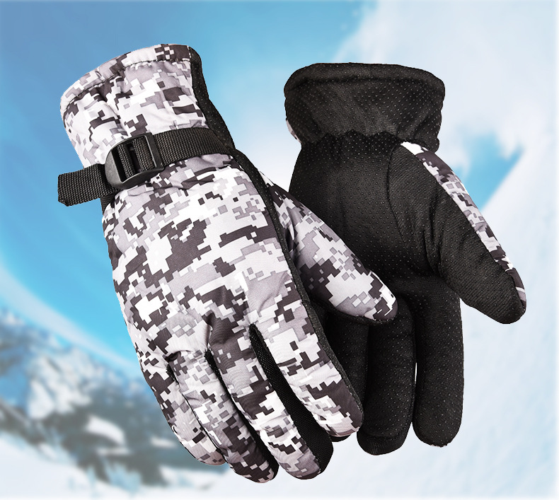 Winter Cycling Warm Camouflage Gloves Running Rivers and Lakes Stall Ten Yuan Store Factory in Stock Non-Slip plus Velvet Thick Gloves