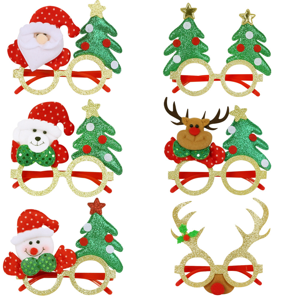 christmas glasses children adult party decoration christmas elk horn glasses decorative picture frame christmas decorations