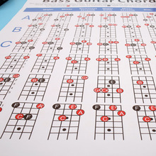 批发四弦电贝斯和弦谱 200g铜版纸吉他和弦指法图练习图 指法表