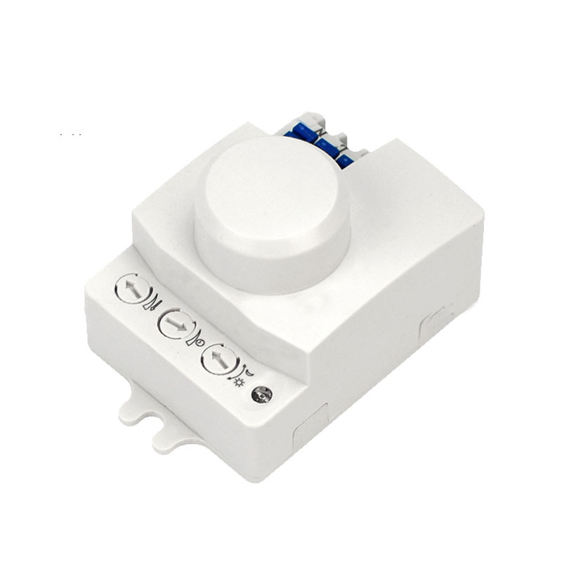 迷你微波感应开关220v小型感应器灯具人体雷达感应器距离感光可调