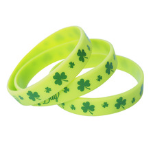 【St.Patrick'sDay】节日礼品硅胶手圈腕带 丝印硅胶手环